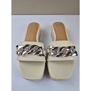 Madden NYC Slides Sz 11 Cream